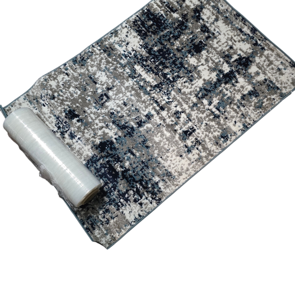 Source Unknown Abstract Blue and Gray Rug